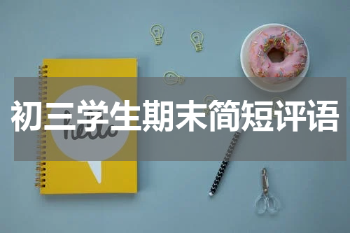 初三学生期末简短评语