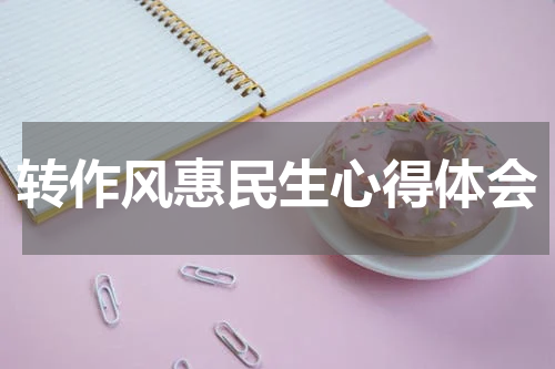 转作风惠民生心得体会