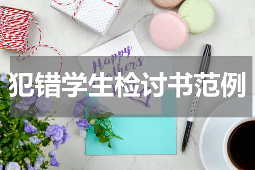 犯错学生检讨书范例