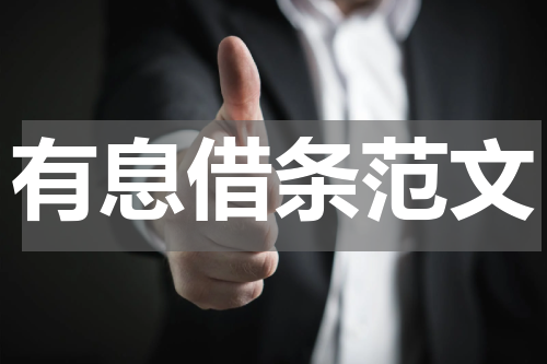 有息借条范文