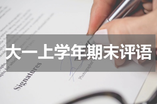 大一上学年期末评语