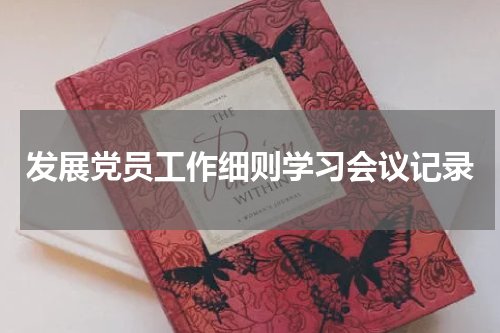 发展党员工作细则学习会议记录