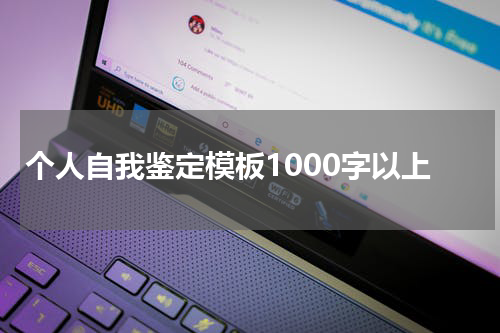 个人自我鉴定模板1000字以上