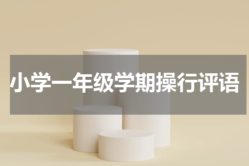 小学一年级学期操行评语