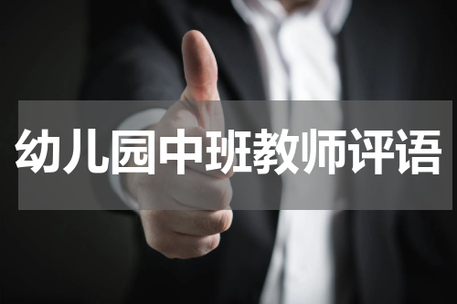 幼儿园中班教师评语