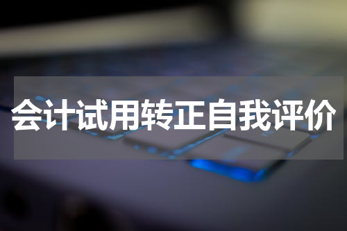 会计试用转正自我评价