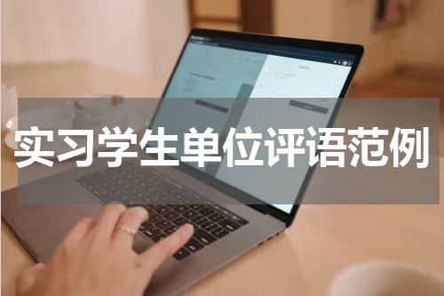 实习学生单位评语范例
