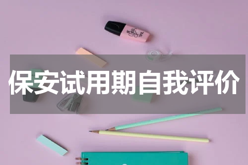 保安试用期自我评价