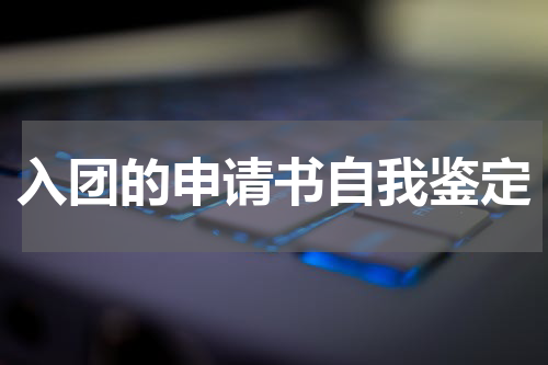 入团的申请书自我鉴定