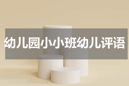 幼儿园小小班幼儿评语