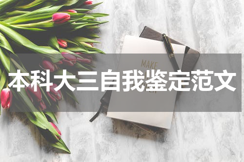本科大三自我鉴定范文