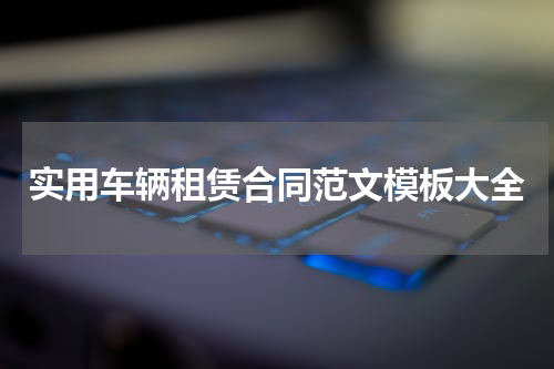 实用车辆租赁合同范文模板大全