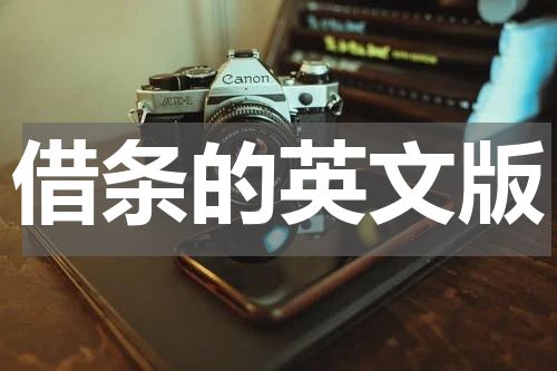 借条的英文版
