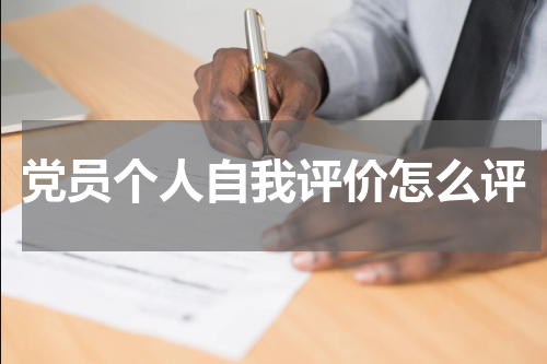 党员个人自我评价怎么评