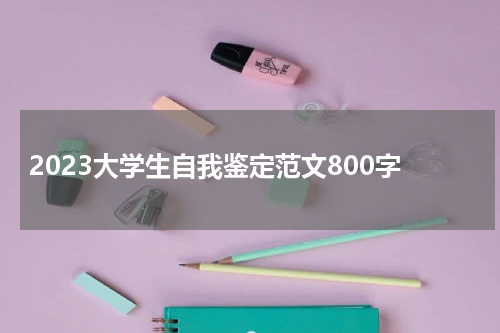 2023大学生自我鉴定范文800字