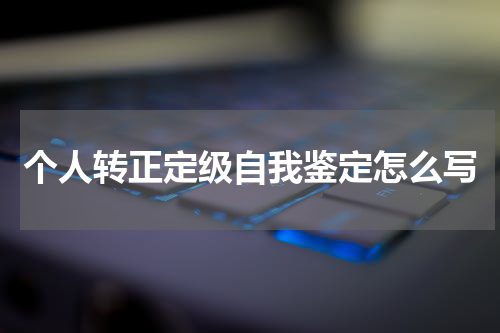 个人转正定级自我鉴定怎么写