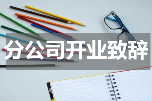 分公司开业致辞