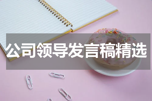 公司领导发言稿精选