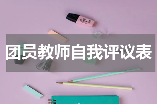团员教师自我评议表