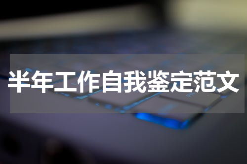 半年工作自我鉴定范文
