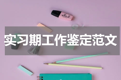 实习期工作鉴定范文