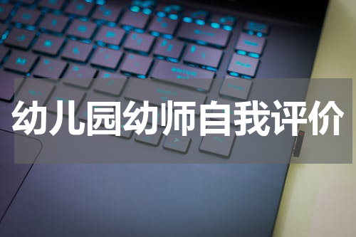 幼儿园幼师自我评价