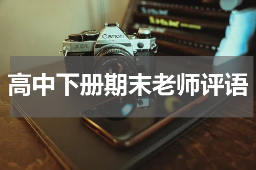 高中下册期末老师评语