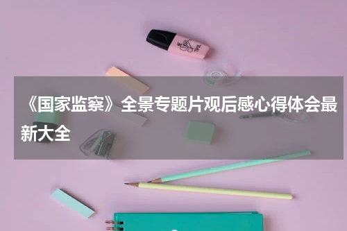 《国家监察》全景专题片观后感心得体会最新大全