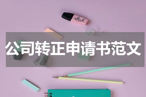 公司转正申请书范文