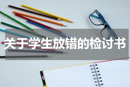 关于学生放错的检讨书
