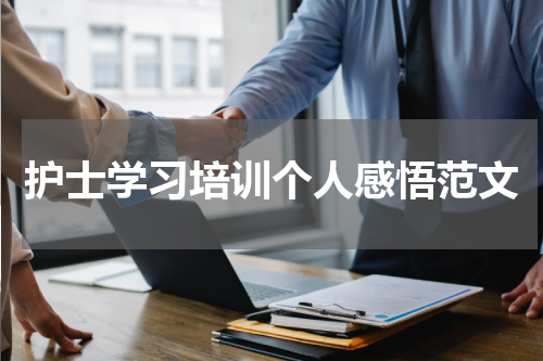 护士学习培训个人感悟范文