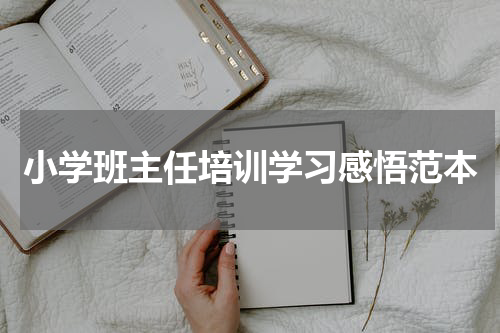 小学班主任培训学习感悟范本