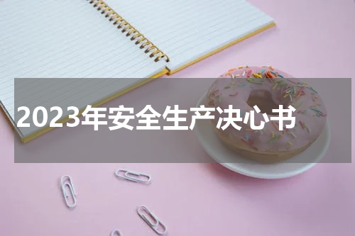 2023年安全生产决心书