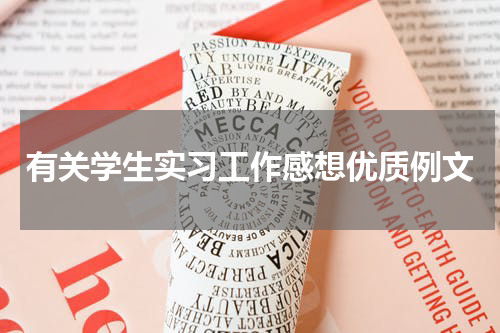 有关学生实习工作感想优质例文