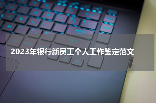 2023年银行新员工个人工作鉴定范文