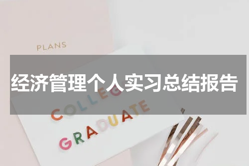 经济管理个人实习总结报告