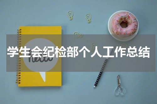 学生会纪检部个人工作总结