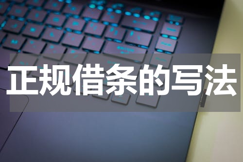 正规借条的写法