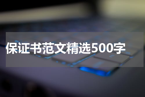 保证书范文精选500字