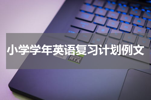 小学学年英语复习计划例文
