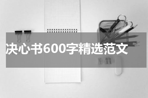 决心书600字精选范文