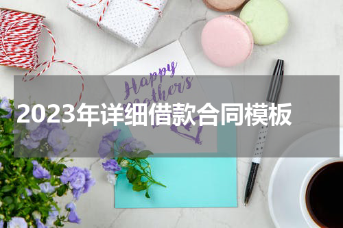 2023年详细借款合同模板