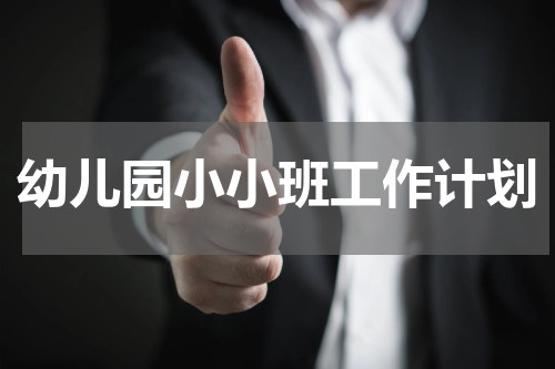 幼儿园小小班工作计划