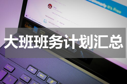 大班班务计划汇总