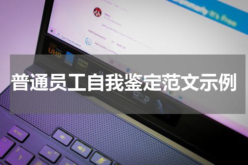 普通员工自我鉴定范文示例