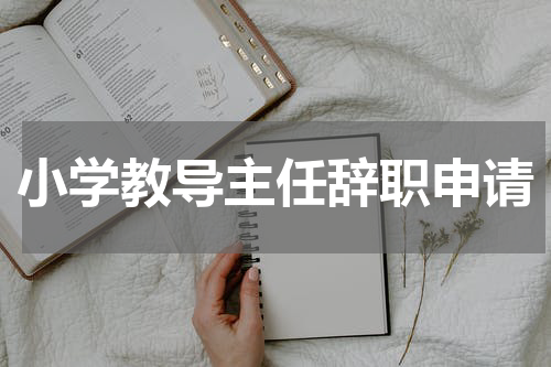 小学教导主任辞职申请