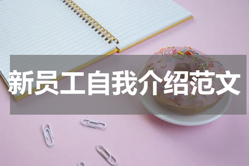 新员工自我介绍范文