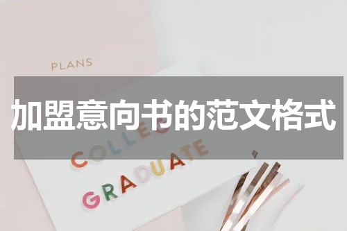 加盟意向书的范文格式