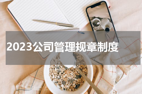 2023公司管理规章制度