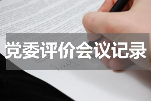 党委评价会议记录